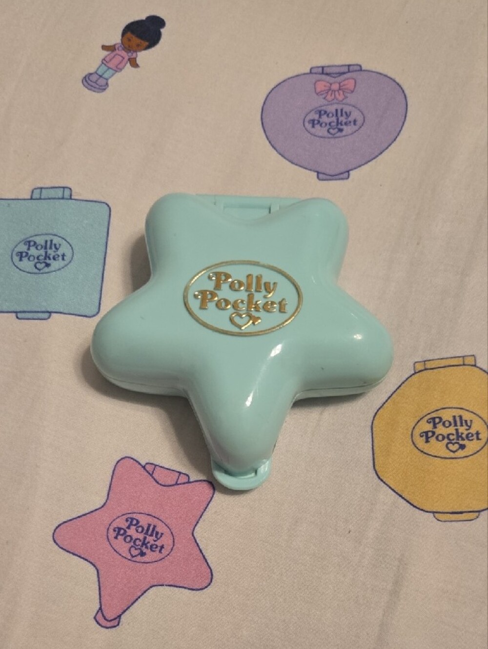 🌈 VTG 1992 Polly Pocket Fairy Wishing World Star Compact ONLY EUC✨